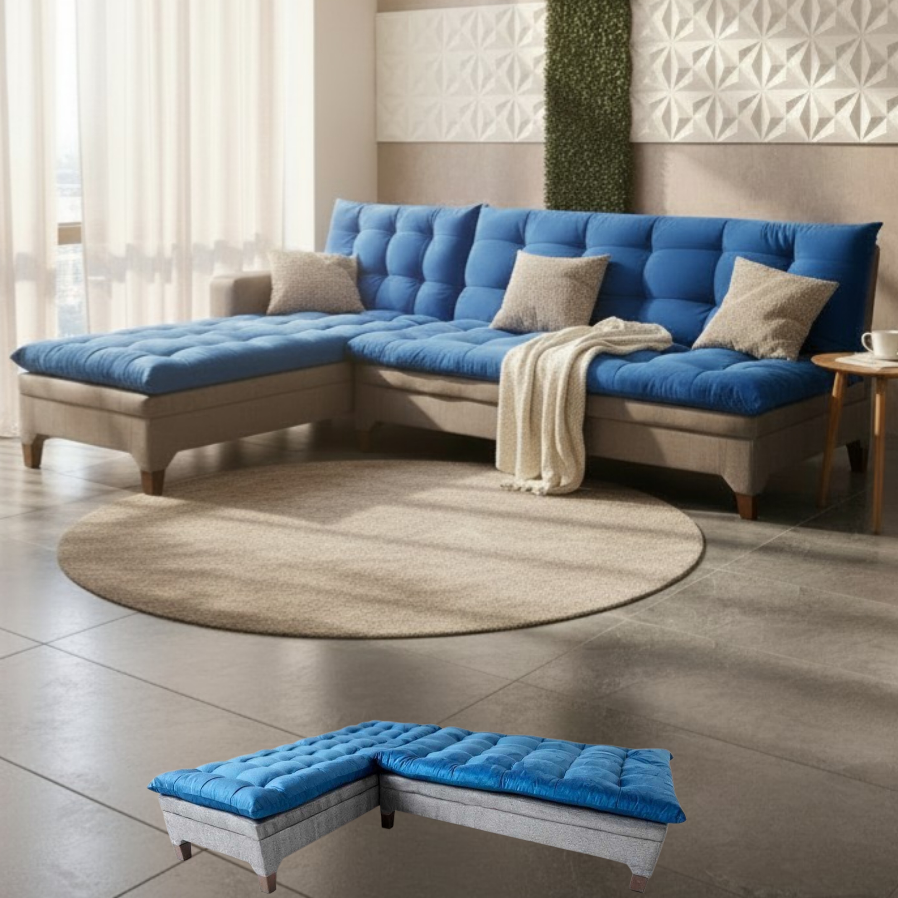 Sala cama esquinera domino